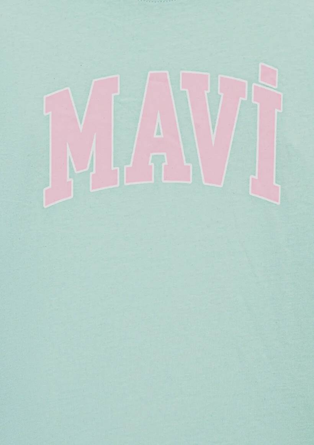 Resim Mavi Logo Tişört Açık Turkuaz Kız Çocuk T-Shirt M7610109-71643