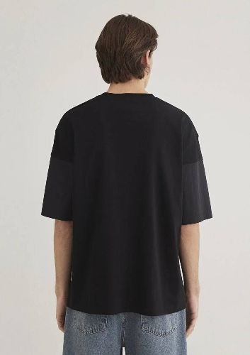 Resim Mavi Relaxed Erkek  T-shirt M0612746-71379