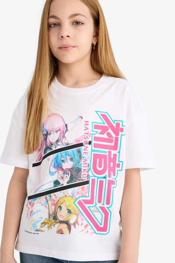 Resim Defacto Kız Çocuk T-shirt E6516A8WT34