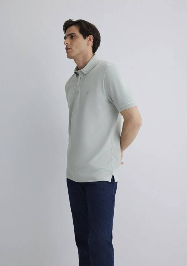 Resim Mavi Slim Erkek  T-shirt M063247-70148