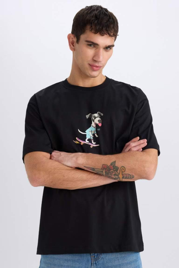 Resim Defacto Erkek  T-shirt D7354AXBK81