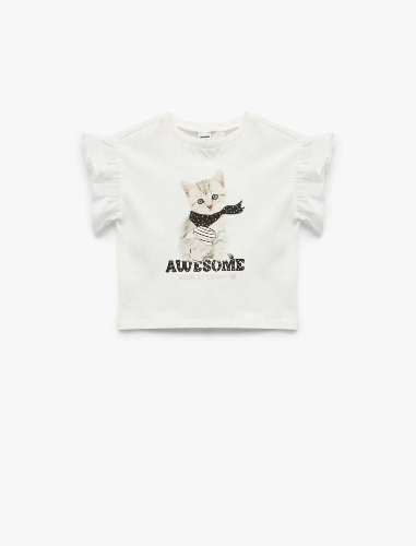 Resim Koton Kız Bebek T-shirt 5SMG10148AK