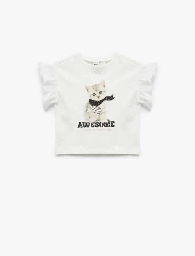 Resim Koton Kız Bebek T-shirt 5SMG10148AK