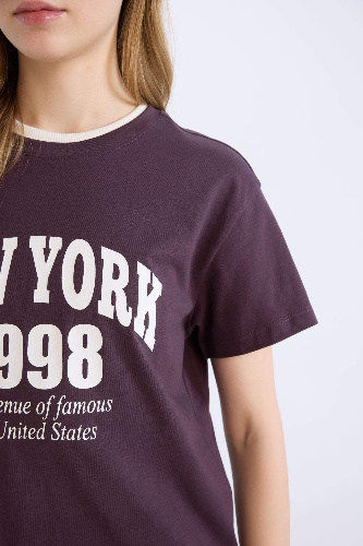 Resim Defacto Kadın Kısa Kol T-shirt D9602AXPR38