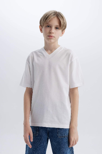Resim Defacto Erkek Çocuk Kısa Kol T-shirt K1693A6/WT34