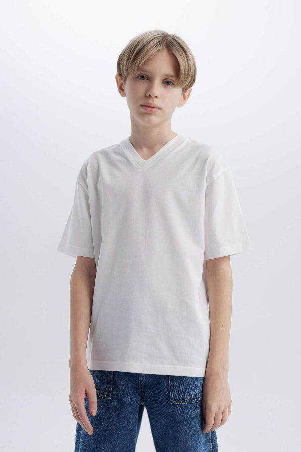 Resim Defacto Erkek Çocuk Kısa Kol T-shirt K1693A6/WT34
