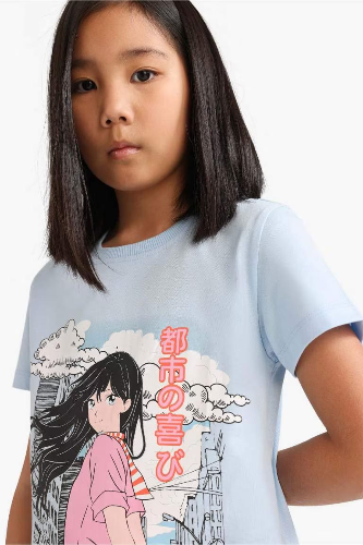 Resim Defacto Kız Çocuk Kısa Kol T-shirt E0351A8/BE745