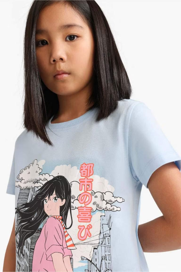 Resim Defacto Kız Çocuk Kısa Kol T-shirt E0351A8/BE745