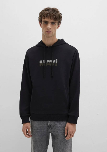 Resim Mavi Kapüşonlu Erkek Sweat M0S10395-900