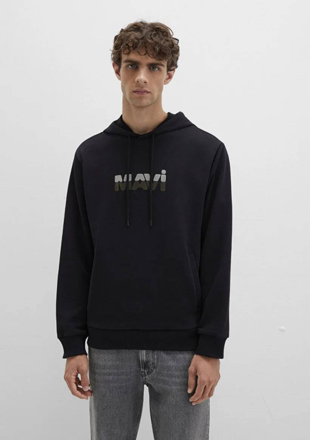 Resim Mavi Kapüşonlu Erkek Sweat M0S10395-900