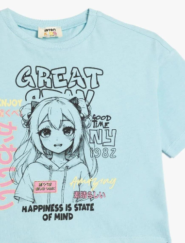 Resim Koton Kız Çocuk T-shirt 5SKG10086AK