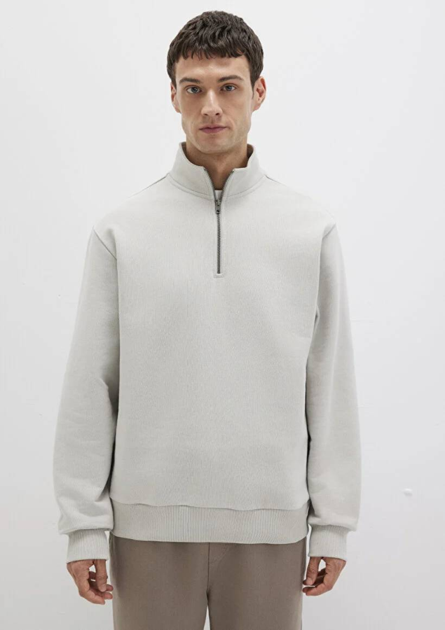 Resim Mavi Half Zip Erkek Sweat M0S10419-70074