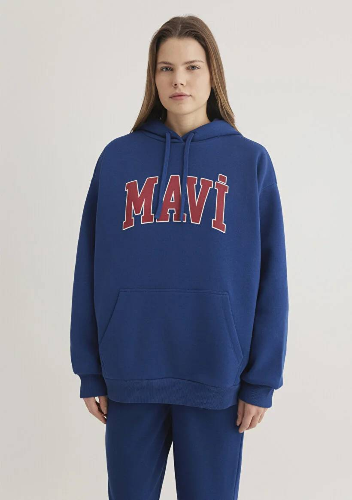 Resim M1600361-82625 Mavi Kadın Sweat