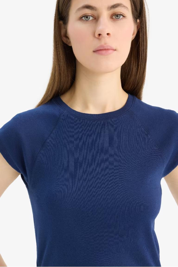 Resim Defacto Kadın T-shirt C7334AX/NV42