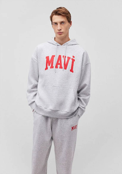 Resim Mavi Baskılı Erkek Sweat M067149-85438