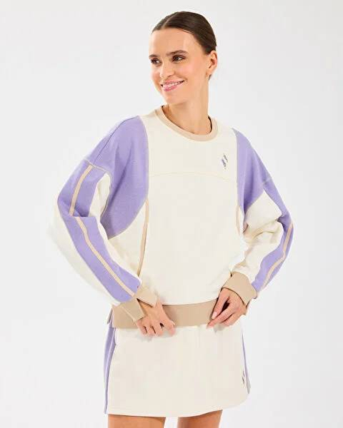 Resim Skechers W Diagonal Lw Fleece Crew Neck Kadın  Sweat S2510045-102