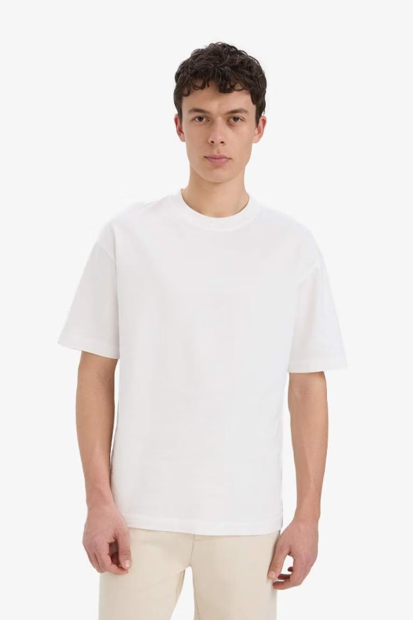 Resim Defacto Erkek T-shirt D3673AX/WT32