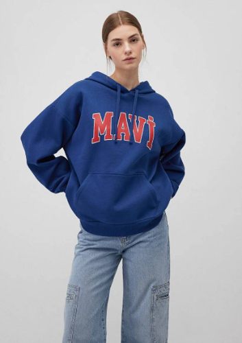 Resim Mavi Kadın Sweat