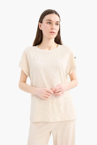 Resim Defacto Kadın T-shirt D3198AX/BG286