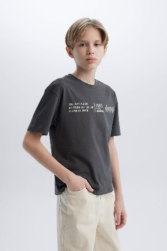 Resim Defacto Erkek Çocuk Kısa Kol T-shirt B6165A8AR213