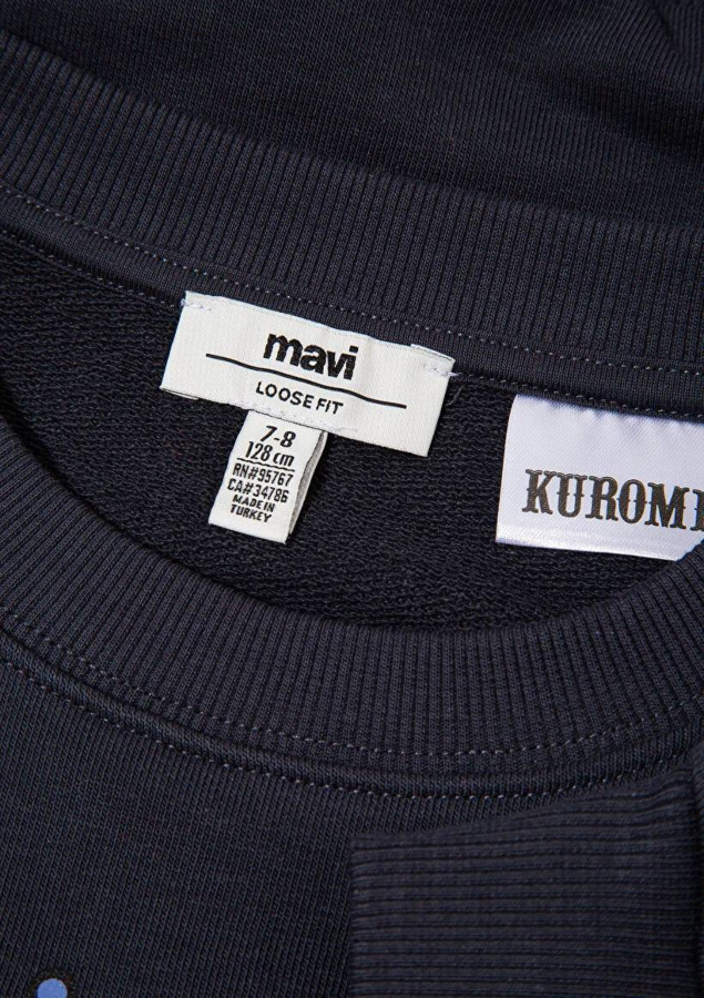 Resim Mavi Kuromi Baskılı Kız Çocuk Sweat M7S10139-70087