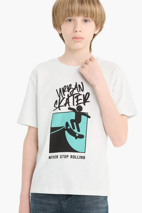 Resim Defacto Erkek Çocuk Kısa Kol T-shirt F0175A8BE516