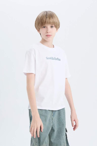 Resim Defacto Erkek Çocuk Kısa Kol T-shirt D9292A8WT34