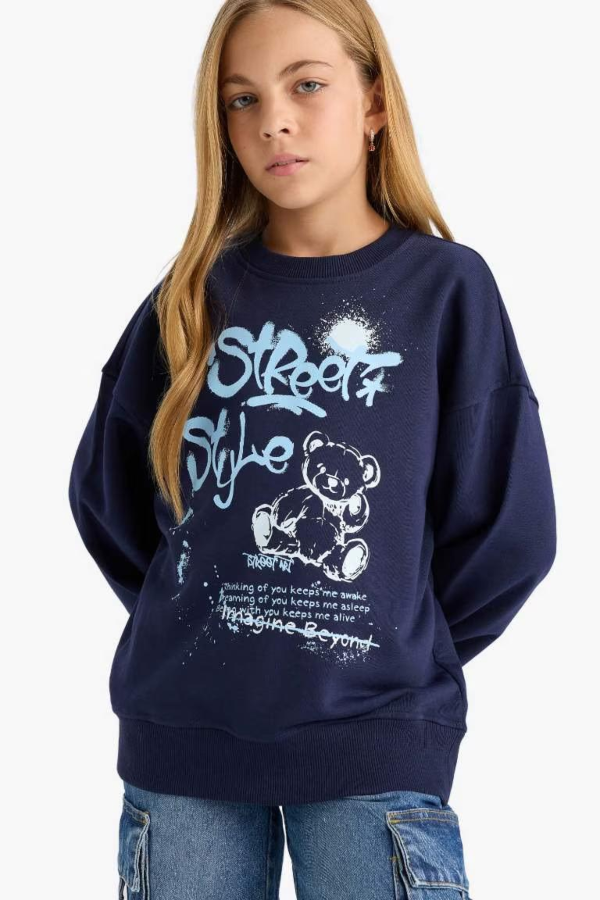 Resim Defacto Kız Çocuk  Sweat E6755A8/NV241