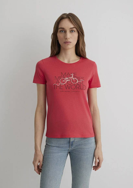 Resim Mavi Slim Kadın  T-shirt M1613190-71083