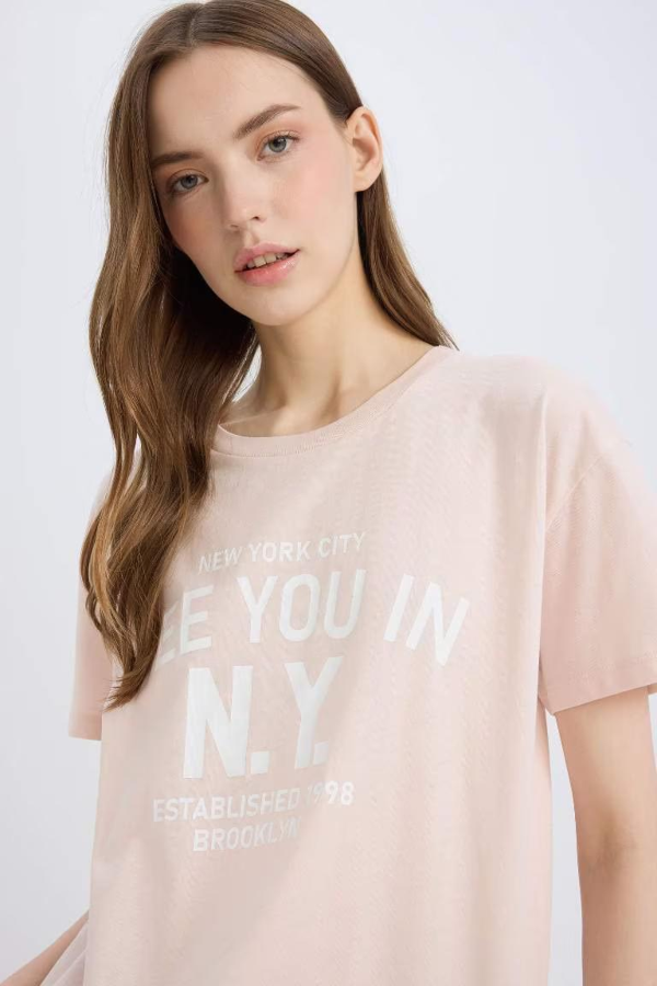 Resim Defacto Kadın T-shirt E0720AX/PN26