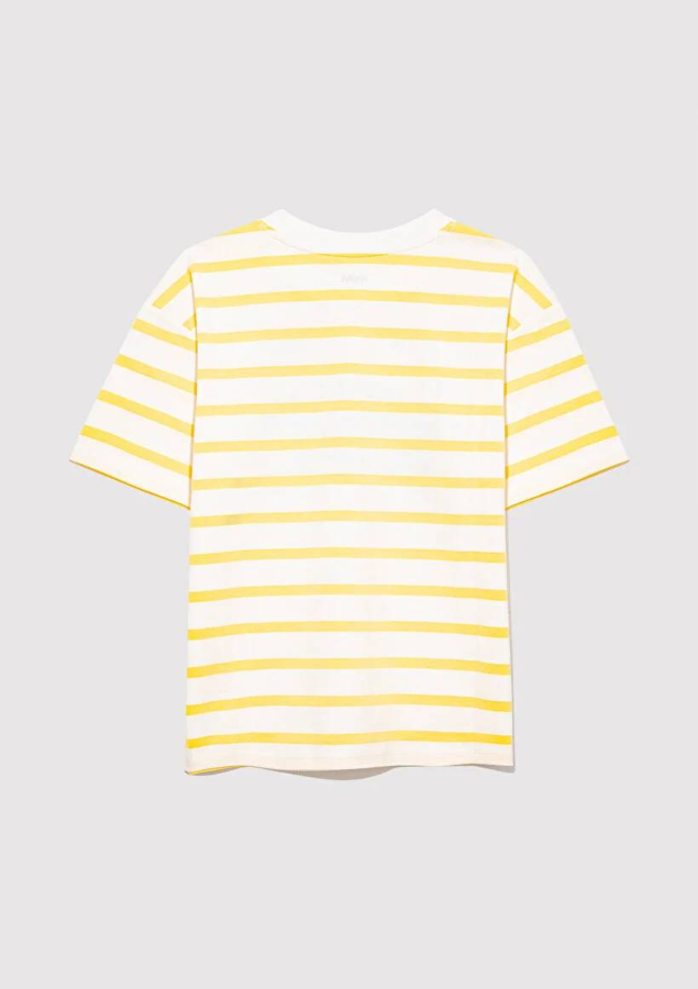 Resim Mavi Nyc Baskılı Çizgili Erkek Çocuk T-Shirt M6610267-89179