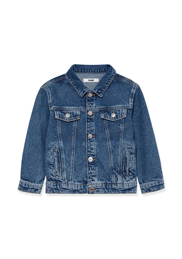 Resim Mavi Kai Dark Erkek Çocuk Jean Ceket M6111402-91062
