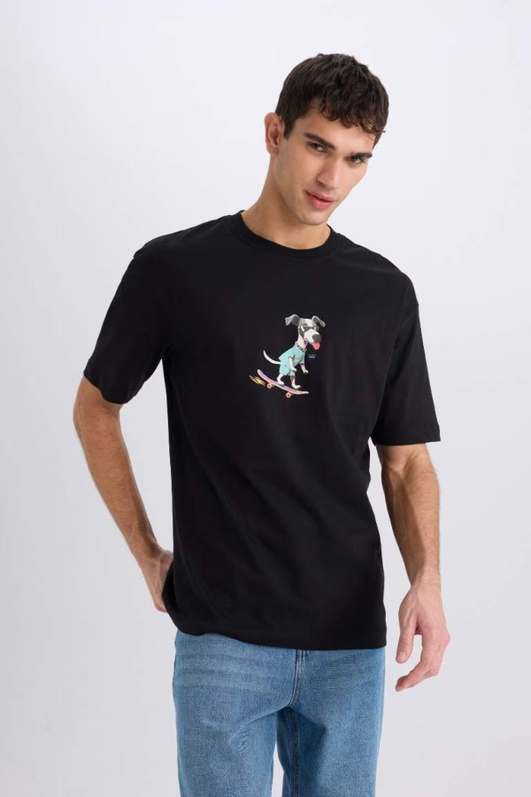 Resim Defacto Erkek  T-shirt D7354AXBK81