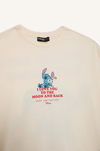 Resim Defacto Kadın Kısa Kol T-shirt E6156AXER103