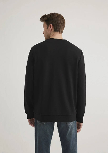 Resim Mavi Bisiklet Yaka Erkek Sweat M0S10329-900