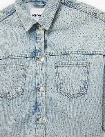 Resim Koton Kadın Jean Ceket 6Wal50002Md