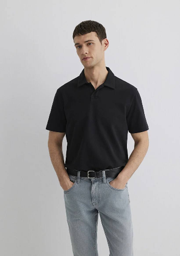 Resim Mavi Loose Erkek  T-shirt M0611904-900