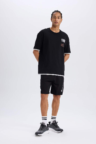 Resim Defacto Erkek  T-shirt D6562AX/BK81