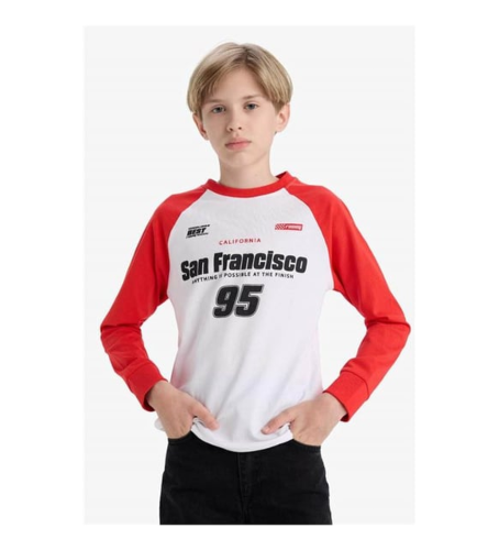 Resim Defacto Erkek Çocuk Uzun Kol T-shirt F1961A8/WT32