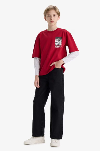 Resim Defacto Erkek Çocuk Uzun Kol T-shirt E9591A8/BR196