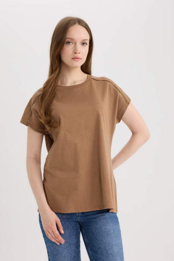 Resim Defacto Kadın T-shirt E4367AX/BN589