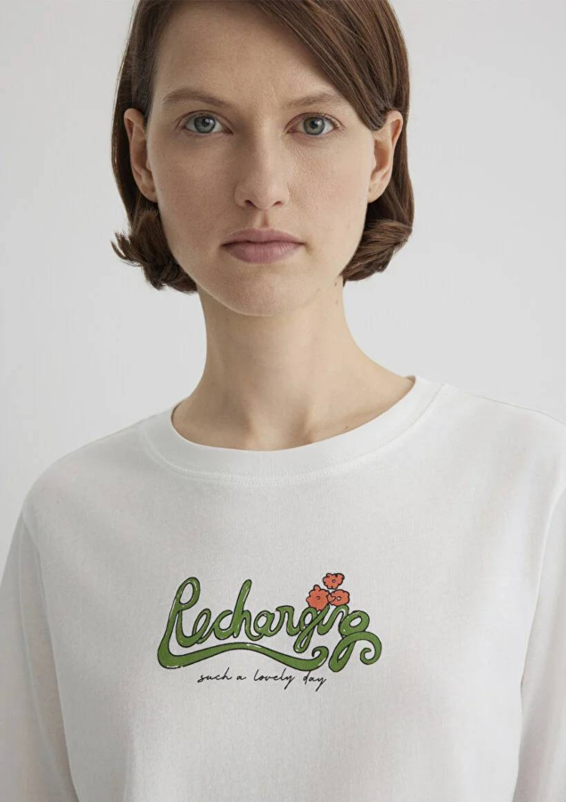 Resim Mavi Regular Kadın  T-shirt M1613166-70057