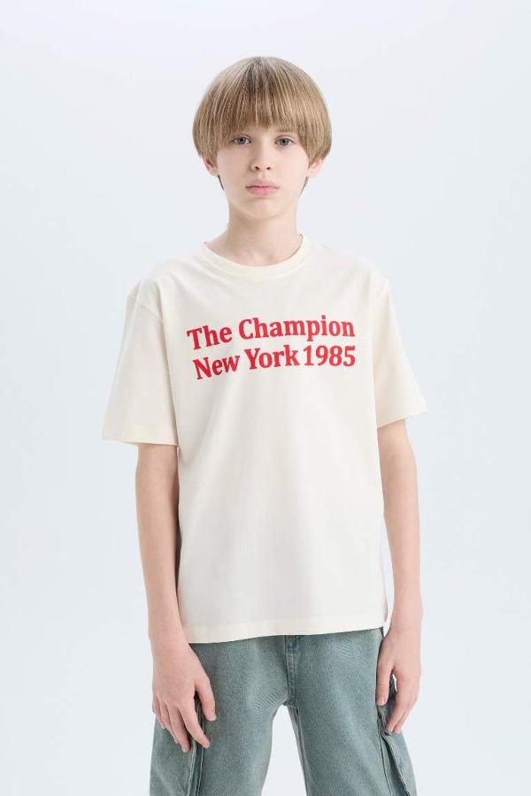 Resim Defacto Erkek Çocuk Kısa Kol T-shirt E0078A8/WT32