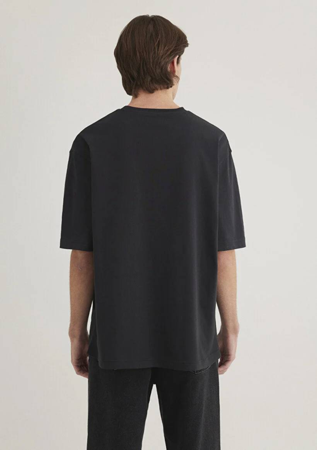 Resim Mavi Relaxed Erkek  T-shirt M0612752-71379