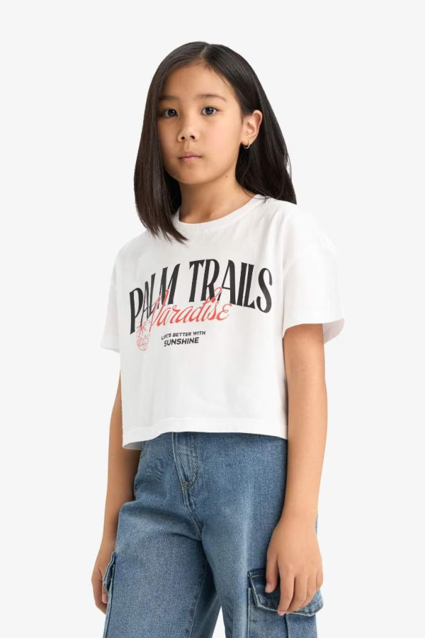Resim Defacto Kız Çocuk T-shirt E0352A8/WT34