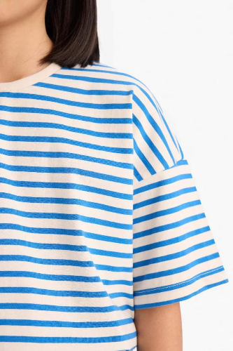Resim Defacto Kız Çocuk Kısa Kol T-shirt D8581A8BE124