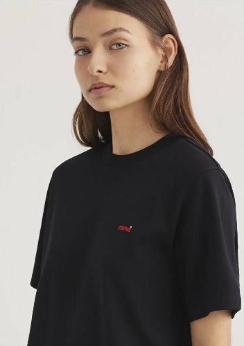 Resim Mavi Kısa Kol Kadın T-Shirt M1612122-900