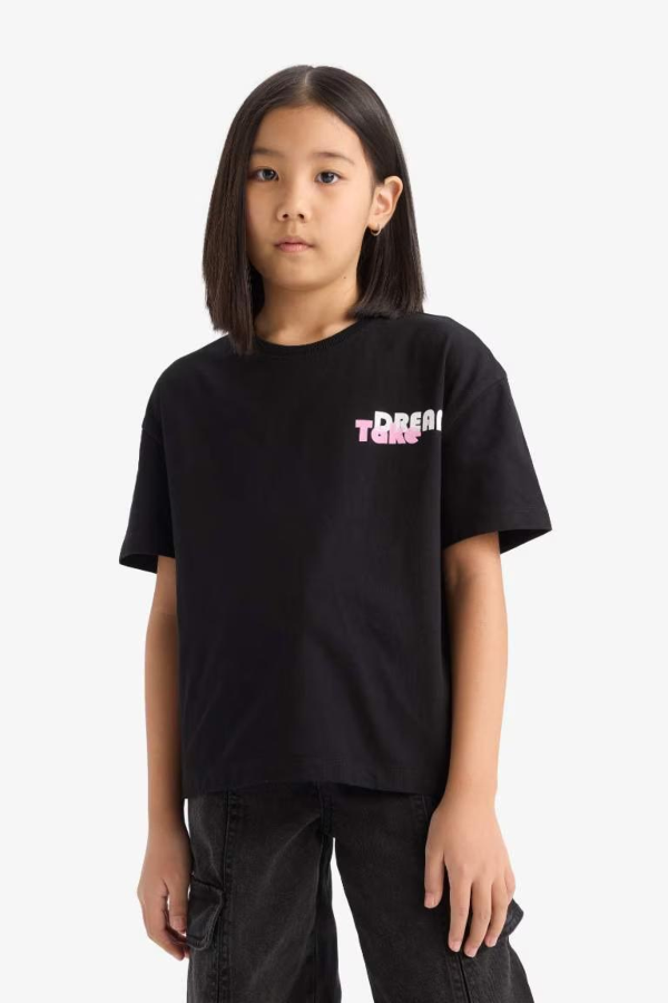 Resim Defacto Kız Çocuk Kısa Kol T-shirt E0354A8BK81