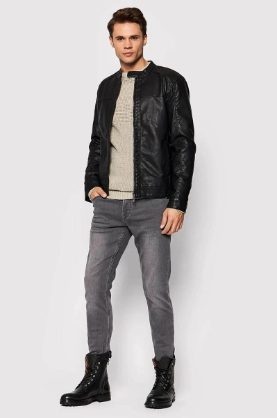 Resim Only & Sons Onsmike Pu Racer Jacket Otw Vd Noos Erkek Deri Mont Ve Ceket 22012339