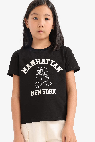 Resim Defacto Kız Çocuk  T-shirt E5900A8BK81